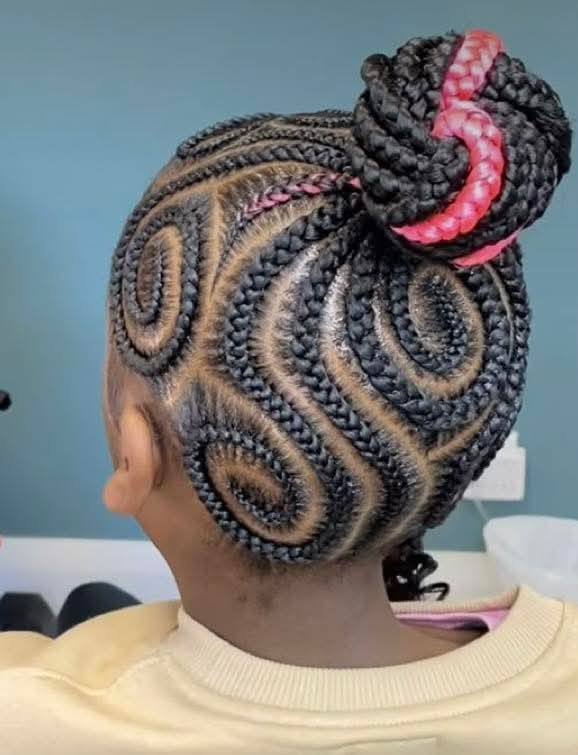 High-end kids stitch cornrows